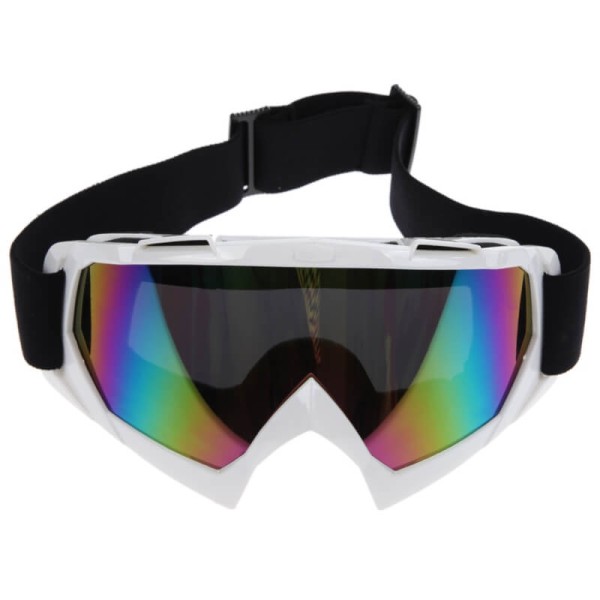 Ski / Snowboard and Other sports goggles, unisex, universal size, white frame - multicolor lens, O2AM